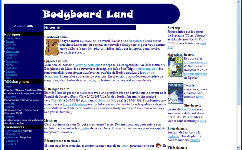 bodyboard land en 2000